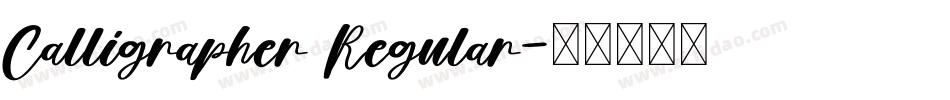 Calligrapher Regular字体转换